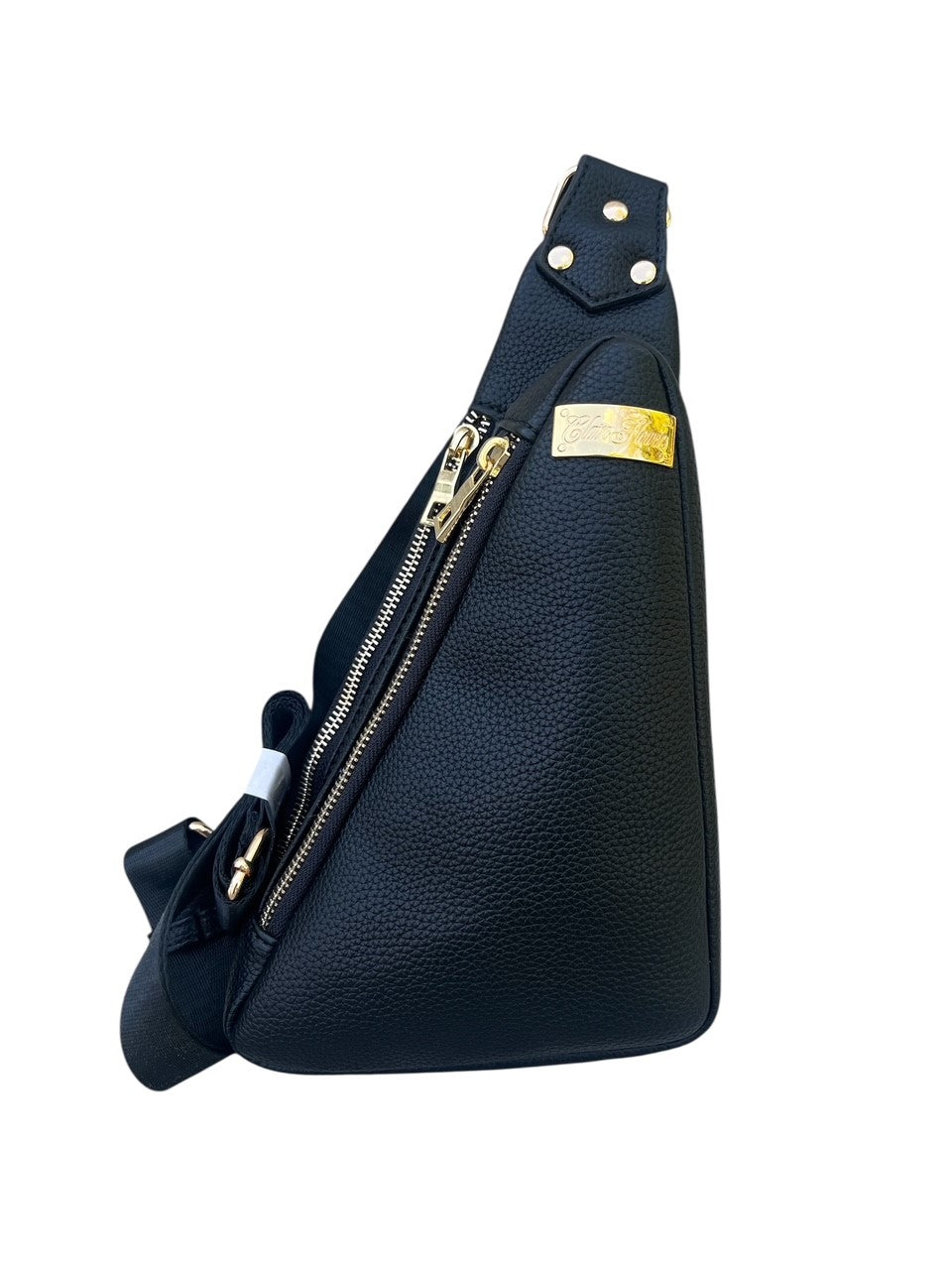 All Leather Crossbody in Black