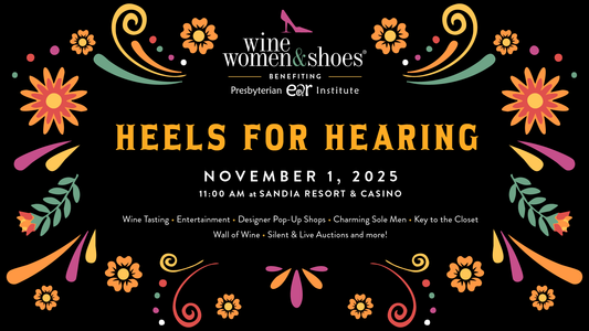 Claire Flowers Joins Wine Women & Shoes: Heels for Hearing in Albuquerque