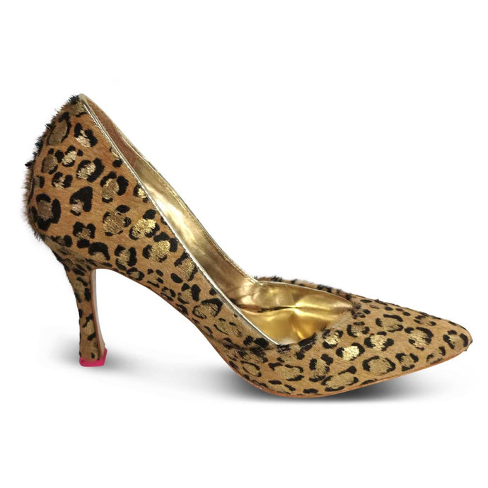 Claire Pumps in Gold Pony Hair