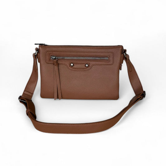 Claire Flowers Crossbody in Mocha