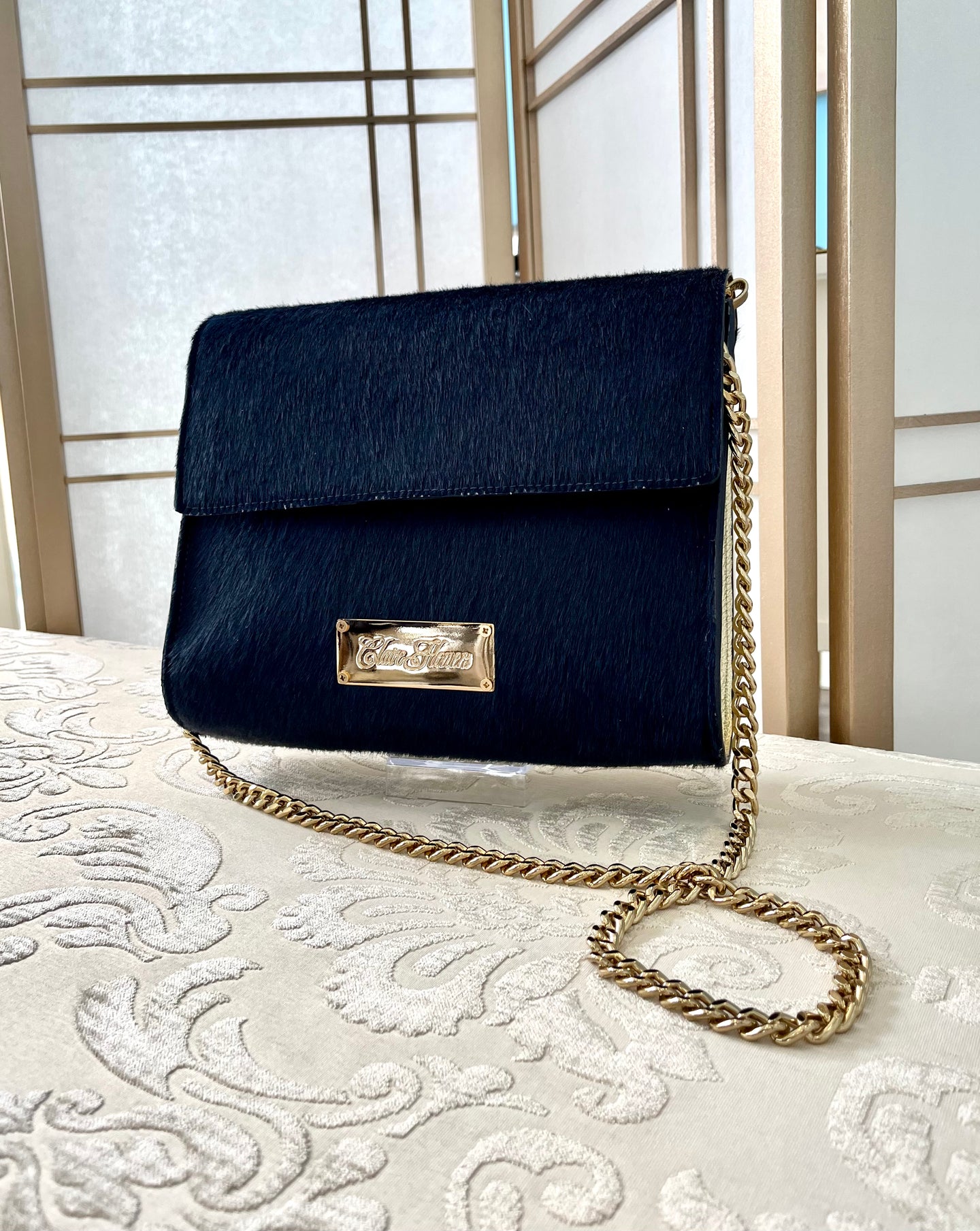 gold chain clutch