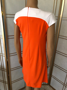 Color Block Dress in Tangelo