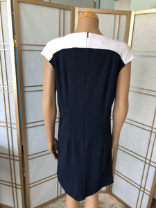 Color Block Dress in Navy