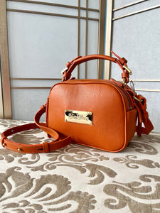 Rust Orange and Gold Crossbody Bag