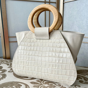 Leather white shop purse